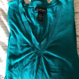 Sweater, aqua green blue shirt